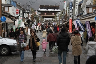 Nakamise Temple Approach of Zenko-ji in Nagano