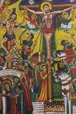 Painting of the Crucifixion of Jesus Christ in the Church of our Lady Mary of Zion in Axum