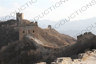 Qilin Tower/Small Arc Roof Tower, the Large Arc Roof Tower and the Nianzigou Tower on the Jinshanling section of the Great Wall of China