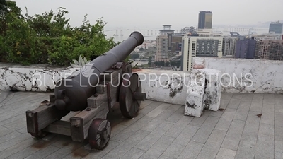 Cannon in Guia Fortress (Fortaleza da Guia) in Macau