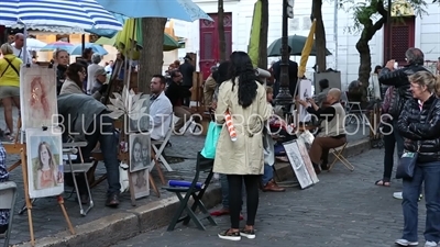 Street Artist in Place du Tertre in Paris