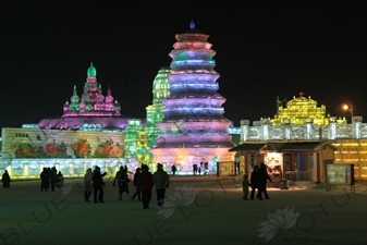 Ice Sculptures at the Harbin Ice and Snow Festival in Harbin