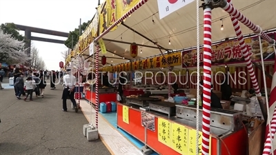 Yasukuni Shrine (Yasukuni-jinja) Food Stall in Tokyo