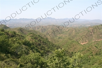 Hills Surrounding the Jinshanling Section of the Great Wall of China