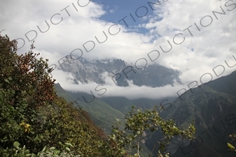 Mountains near the Jinsha River in the Tiger Leaping Gorge (Hu Tiao Xia) Scenic Area