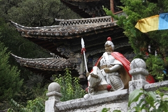 Dragon God Temple (Longshen Ci) next to the Black Dragon Pool (Heilongtan) in Jade Spring Park (Yu Quan Gongyuan) near the Old City of Lijiang