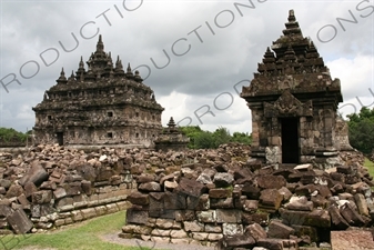 Buildings at Prambanan Temple Compound near Yogyakarta