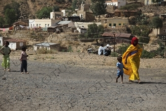 People Walking along the Tracks of the Asmara to Massawa Railway Line