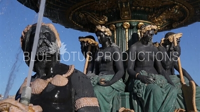 Fountain of the Rivers (Fontaine des Fleuves) in Place de la Concorde in Paris