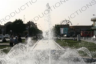 Fountains in front of the Amir Chakhmagh Complex in Yazd