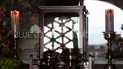 Altar in Dokseong Hall (Dokseongjeon) at Beomeosa Temple in Busan