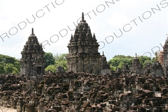 Buildings at Prambanan Temple Compound near Yogyakarta