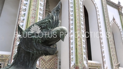 Tantima Bird (Nok Tantima) Guardian Statue at an entrance to Phra Sawet Kudakhan Wihan Yot at the Emerald Temple/Chapel (Wat Phra Kaew) at the Grand Palace in Bangkok