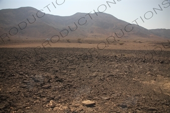 Hills and Volcanic Rock around Lake Assal in Djibouti