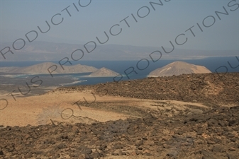 Hills and Volcanic Rock around Lake Assal in Djibouti