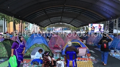 Ratchaprasong Protest Camp in Bangkok