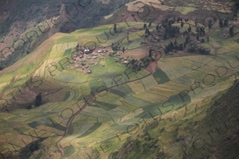 Small Village in Simien Mountains National Park