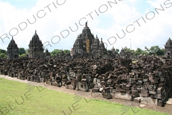 Buildings at Prambanan Temple Compound near Yogyakarta