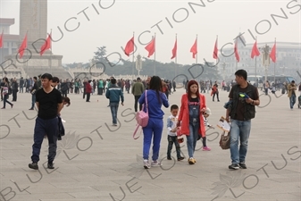 People in Tiananmen Square in Beijing