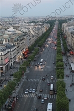 Champs-Elysées from the Arc de Triomphe de l'Étoile in Paris