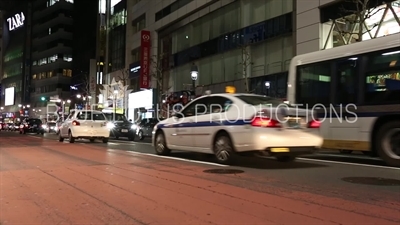 Traffic on a Shibuya Street in Tokyo