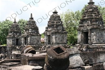 Buildings at Prambanan Temple Compound near Yogyakarta