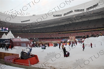 'Winter Show' in the Bird's Nest/National Stadium (Niaochao/Guojia Tiyuchang) in the Olympic Park in Beijing