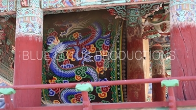 Drum in Bell Pavilion at Beomeosa Temple in Busan