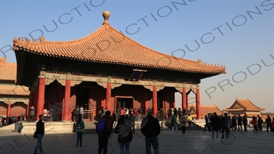 Hall of Middle Harmony (Zhonghe Dian) in the Forbidden City in Beijing