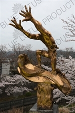 Sculpture outside the Lake Biwa Canal Museum in Kyoto