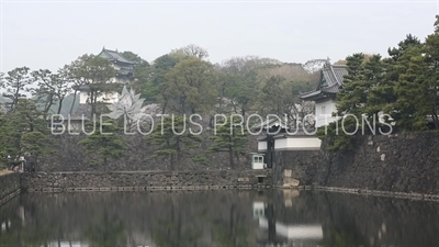 Tokyo Imperial Palace (Kokyu) Mount Fuji Viewing Keep (Fujimi-yagura) and Kikyo Gate (Kikyo Mon)