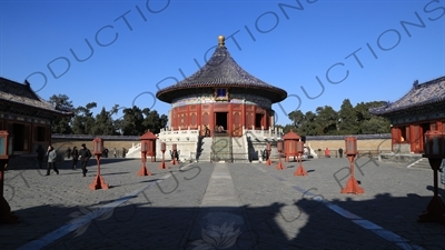 Imperial Vault of Heaven (Huang Qiong Yu) and Echo Wall (Hui Yin Bi) in the Temple of Heaven (Tiantan) in Beijing