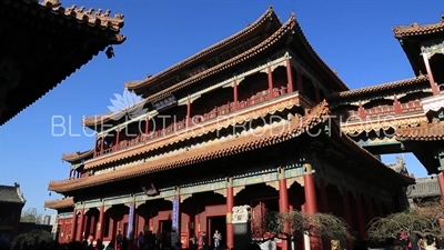 Pavilion of Ten Thousand Joys (Wanfu Ge) in the Lama Temple in Beijing