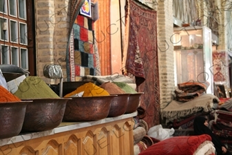 Spice and Carpet Stall near the Nasir al-Mulk Mosque in Shiraz