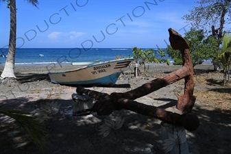 Boat and an Anchor on a Beach in Nosara