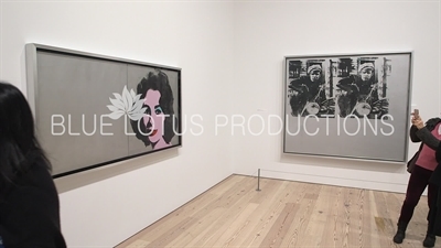 'Silver Liz (diptych)' and 'Silver Marlon' on Display in the 'Andy Warhol - From A to B and Back Again' Exhibition at the Whitney in New York City