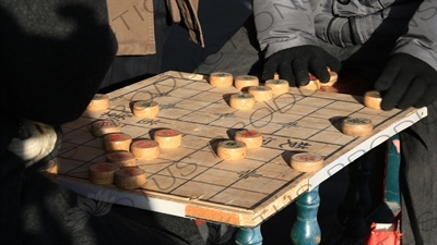 Chinese Chess Board in the Long Corridor (Chang Lang) in the Temple of Heaven (Tiantan) in Beijing