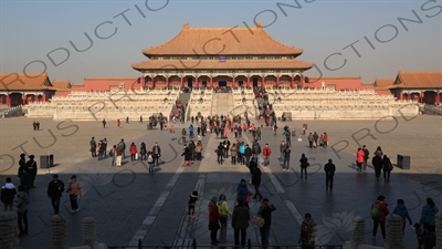 Square of Supreme Harmony (Taihedian Guangchang) and Hall of Supreme Harmony (Taihe Dian) in the Forbidden City in Beijing
