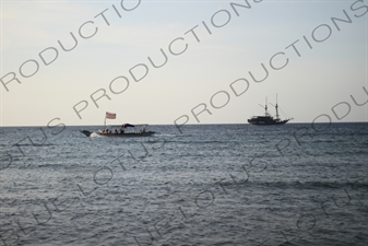 Boats off the Coast of Gili Meno