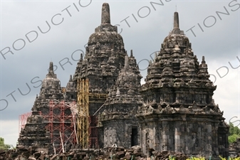 Buildings at Prambanan Temple Compound near Yogyakarta