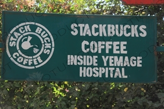 'Stackbucks' Coffee Sign in Harar