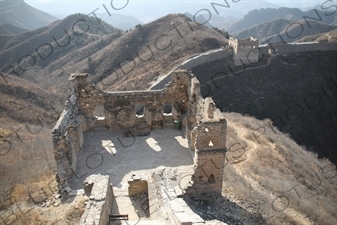 Shazi Building/Tower (Shazi Lou) and Houchuan Building/Tower (Houchuan Lou) on the Jinshanling Section of the Great Wall of China