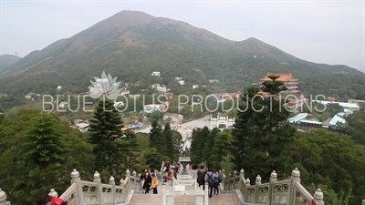 Stairway Leading to the Tian Tan/Big Buddha on Lantau Island