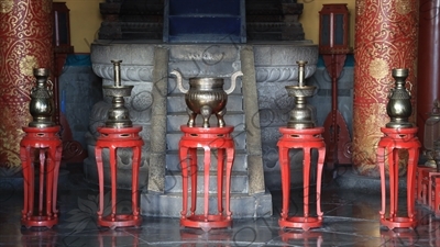 Ceremonial Vessels inside the Imperial Vault of Heaven (Huang Qiong Yu) in the Temple of Heaven (Tiantan) in Beijing