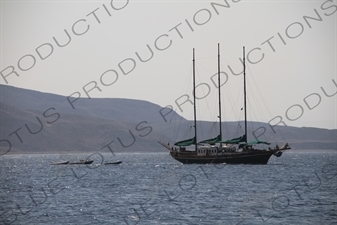 Three Mast Tourist Boat in the Gulf of Tadjoura near Djibouti