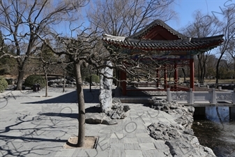 Pavilion in the Southwest Waterscape Area in Ritan Park in Beijing