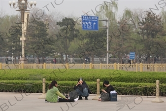 People in Tiananmen Square in Beijing