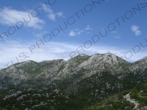 Dinaric Alps/Dinarides in between Dubrovnik and Split