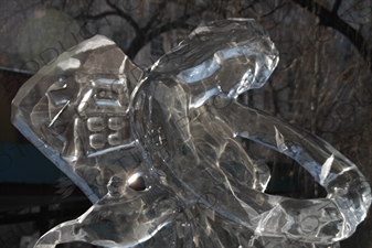 Ice Sculpture of an Angel in Harbin