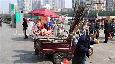 Sugar Cane Juice Vendor in Guangzhou